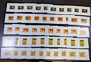Congo 1985 10x imperforated special block series "mushrooms" /MNH Mi.No. 630/35