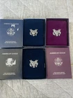 Box ONLY for American Silver Eagle 1oz Proof - Blue Velvet Case TOTAL OF 3