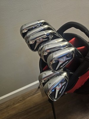 TaylorMade Burner 2009 4-AW Iron Set Stiff Flex Steel Shafts New Lamkin Grips