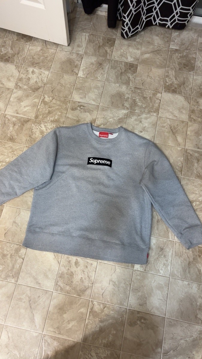 Supreme Box Logo Gray Crewneck Sweatshirt FW22 Size L | eBay