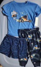 Boys Carter 3 Pc Truck Pj Set New With Tags Size 12 Month
