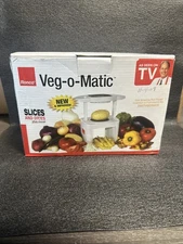 Ronco VEG-O-MATIC Food Preparer Slicer Dicer Chopper 4 Blades Made As Seen On TV