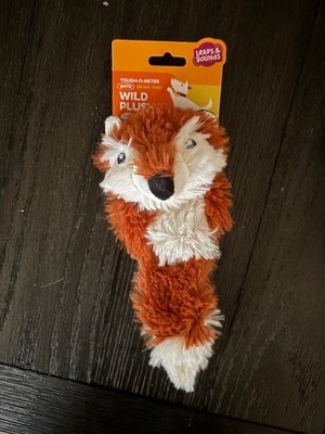 Leaps & Bounds Wildlife Fox dog toy 7'' Gentle New Crinkly Small