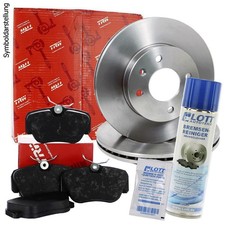 TRW Bremsscheiben 288mm + Beläge für hinten Volvo V70 2 S60 1 S80 1 + Reiniger