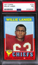 1971 TOPPS #114 WILLIE LANIER PSA 7 NM 97283190 