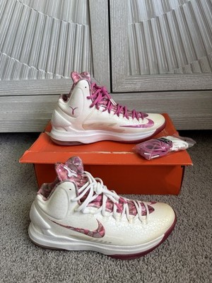 Nike KD 5 Premium Aunt Pearl 2013 Basketball Shoes 598601-100 Size 10.5