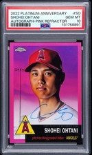 2022 Topps Chrome Platinum Anniversary - Shohei Ohtani On Card Auto 01/15 