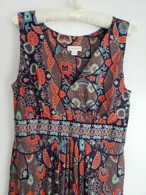 Monsoon Maxikleid 42 - 40 - greige-blau-orange