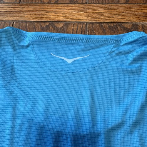 Hoka One One Men’s Size XL Glide Blue Running Singlet Tank Top Shirt - Picture 6 of 7