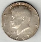 1967 Kennedy 40% Silver Half Dollar
