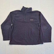 REGATTA Fleece Medium Blue Mens 1/4 Zip High Neck Embroidered Logo Jumper