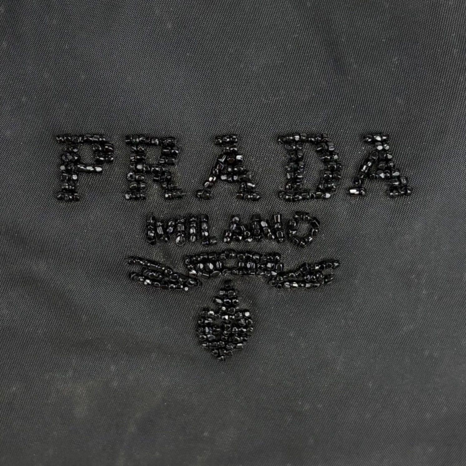 PRADA Drawstring Mini Shoulder Bag Bead Logo Tass… - image 13