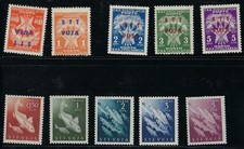 1949-50 Yugoslavia-Trieste - Sc# J1-J10 - J1-5 MNH, J6-10 No Gum - Fresh!
