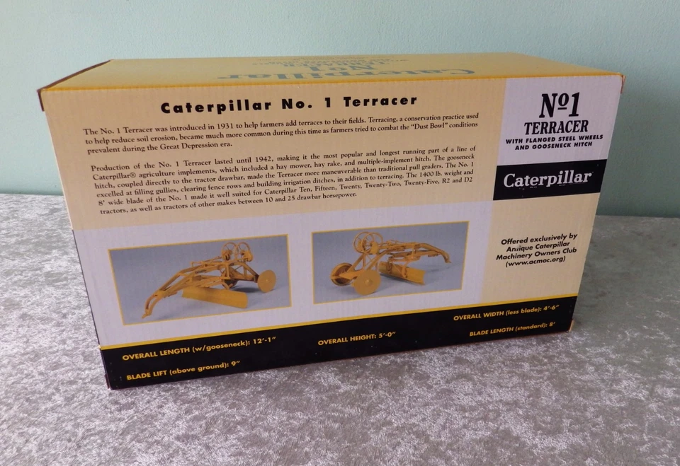SpecCast Caterpillar No 1 Terracer NIB steel wheel yellow CAT diecast 1:16 ACMOC - Image 3 of 4