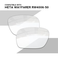 Wholesale Replacement Lenses for-RayBan Meta Wayfarer RW4006 50mm Crystal Clear