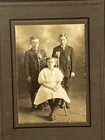 Antique Victorian Cabinet Card Photo c.1900 Three Children Siblings Fashion Suit — photo 2