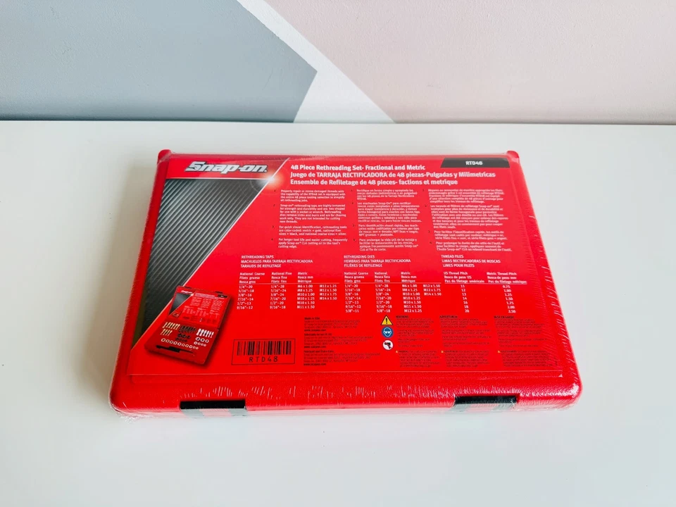 *NEW* Snap On 48-pc Master Rethreading Tap & Die Set (Fractional & Metric) RTD48 - Image 2 of 2