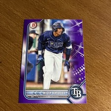 2022 Bowman Draft Purple Parallel /250 Willy Vasquez Tampa Bay Rays #BD-40