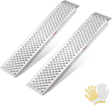 47.2'' Aluminum Shed Ramps (Pair), 880Lbs Light Duty Loading Ramps for Lawn Mowe