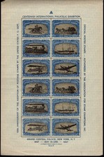 1947 US Poster Stamps Centenary International Philatelic Exhibition John Nicklin