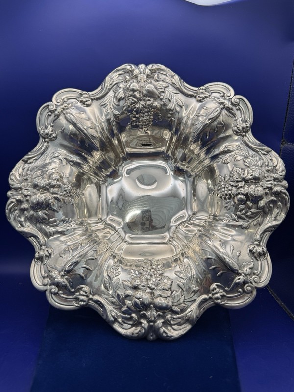 Reed & Barton Francis I Sterling SilverFooted Bowl Grape Motif Art Nouveau