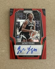2025 Prizm WNBA Basketball Jackie Young Aces Red Autograph Card #’d /99