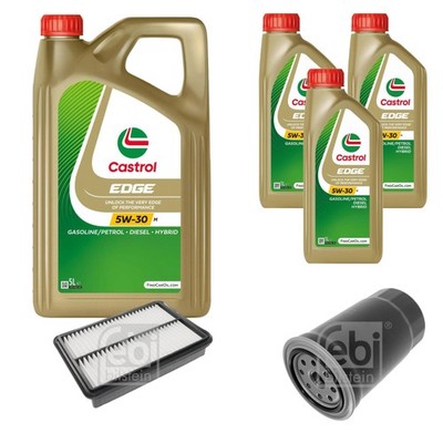 FEBI BILSTEIN Inspektionspaket 8L CASTROL EDGE 5W-30 M für Hyundai Tucson JM