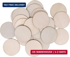 3 Inch Wood Circles for Crafts, 25PCS Unfinished Round Wooden Discs, Natural Woo