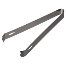 Stainless Steel Ice Bucket Tongs Serving Bar Tongs for Ice Cube Sugar, Black