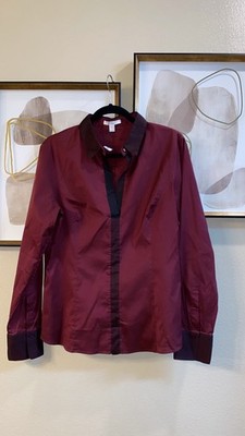 Boss Hugo Boss women's luxury 100% silk - 63% cotton - 37% polyester blouse 12