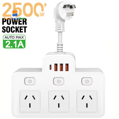 Australien AU Stecker AC Wand Steckdosenleiste unabhängiger Schalter Multitap Steckdose A