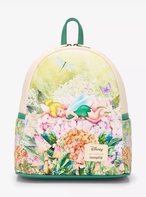 Loungefly Disney Peter Pan Tinker Bell Flowers Mini Backpack New With Tags