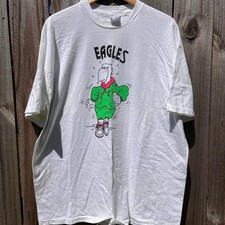 90s Philadelphia Eagles cartoon football white color shirt VK16204