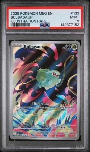 2025 POKEMON MEG EN-MEGA EVOLUTION ILLUSTRATION RARE #133 BULBASAUR PSA 9