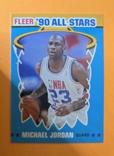 1990 Fleer All-Stars 12 Card  Jordan, Bird, Malone, Robinson complete set.
