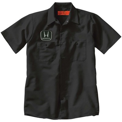 HONDA Embroidered PATCH + Mechanic WORK SHIRT Button Up Uniform Auto racing