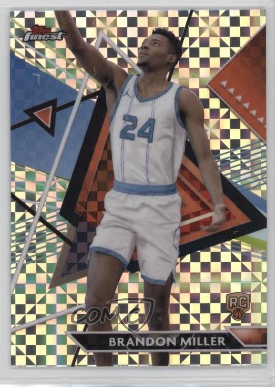 2023-24 Topps Finest Uncommon Checkerboard Refractor Brandon Miller #176 2o0