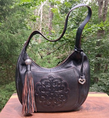 Brighton Silvana Ferrara Collection Genuine Leather Shoulder Bag Hobo Handbag...
