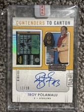 2021 Panini Contenders to Canton Troy Polamalu Auto /20 #CCATPO Sealed Steelers