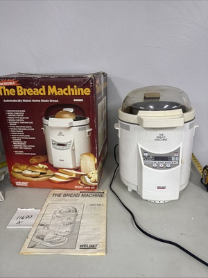 #ad Welbilt The Bread Machine Maker ABM 100 White Dome Top 2lb Loaf Made In Japan $89.99