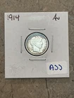 1914p Barber Dime Au TONER Very nice coin