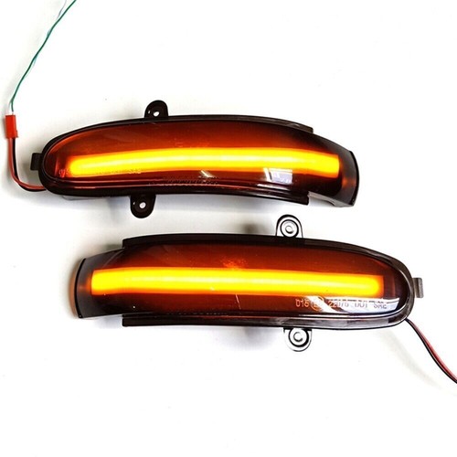 2x Side Mirror Turn Signal Light Lamp Black For 2000-2004 Benz C Class W203 CO - Picture 2 of 6