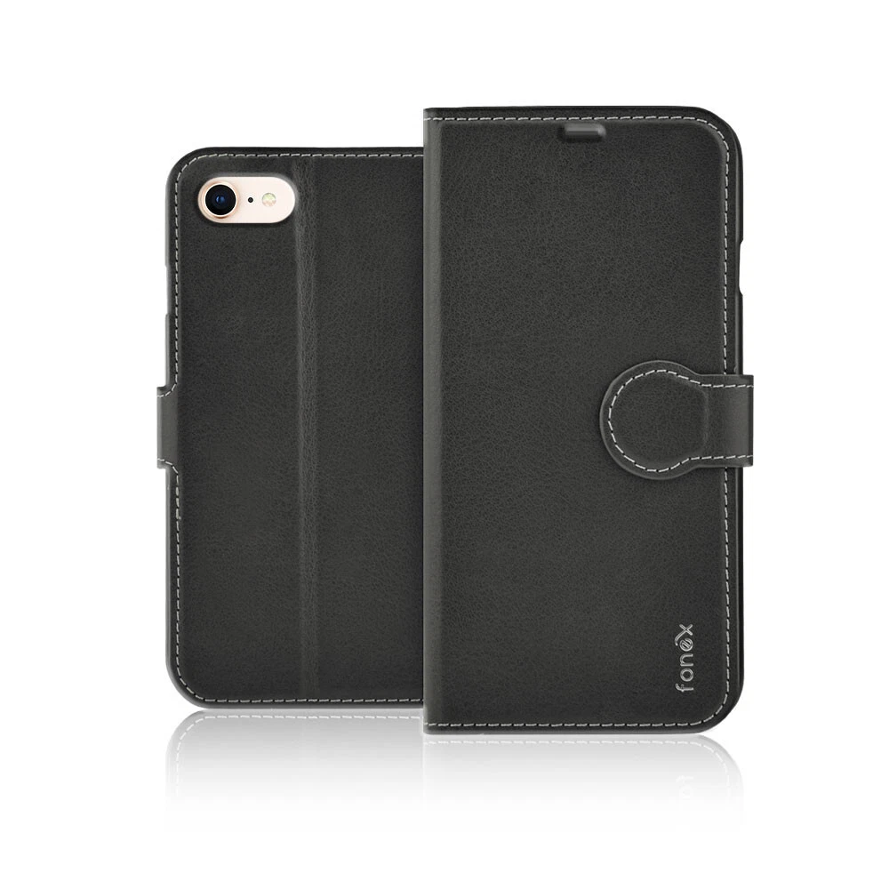 MoEx Custodia A Portafoglio Con Magnete Per Huawei Y6 (2019) - Pelle Vegana Nero - Protezione 360° - 2