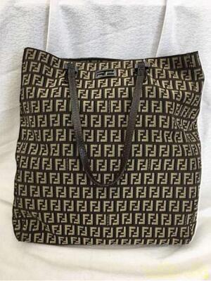 FENDI Logo Zucchino Zucca Tote Bag W27 H30 D9.5㎝ Made in Italy No Box Used