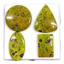4 Pcs Natural Atlantisite 34-43mm Mix Shape Loose Cabochon Gemstones 209.15 Cts