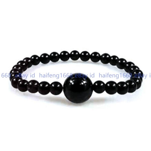 Mode 6mm+14mm Natürlich Mehrfarbig Edelstein Rund Perlen Elastisch Armband 19cm - Bild 9 von 21