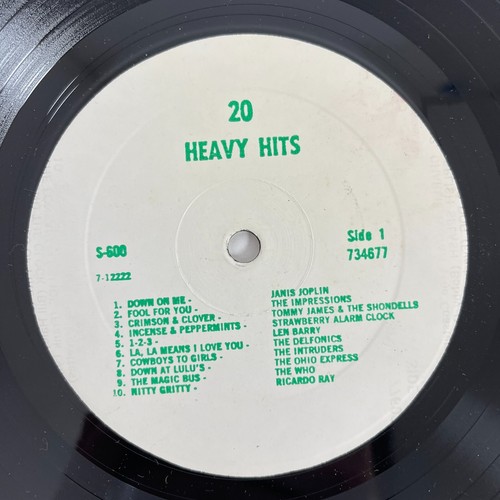 20 Heavy Hits Compilation Vinyl, LP 1970 Janis Joplin The Who Sonny & Cher - Picture 3 of 3
