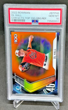PSA 10 - 2022 Bowman Chrome Scout's Tops 100 DL HALL Orange Refractor 05/25