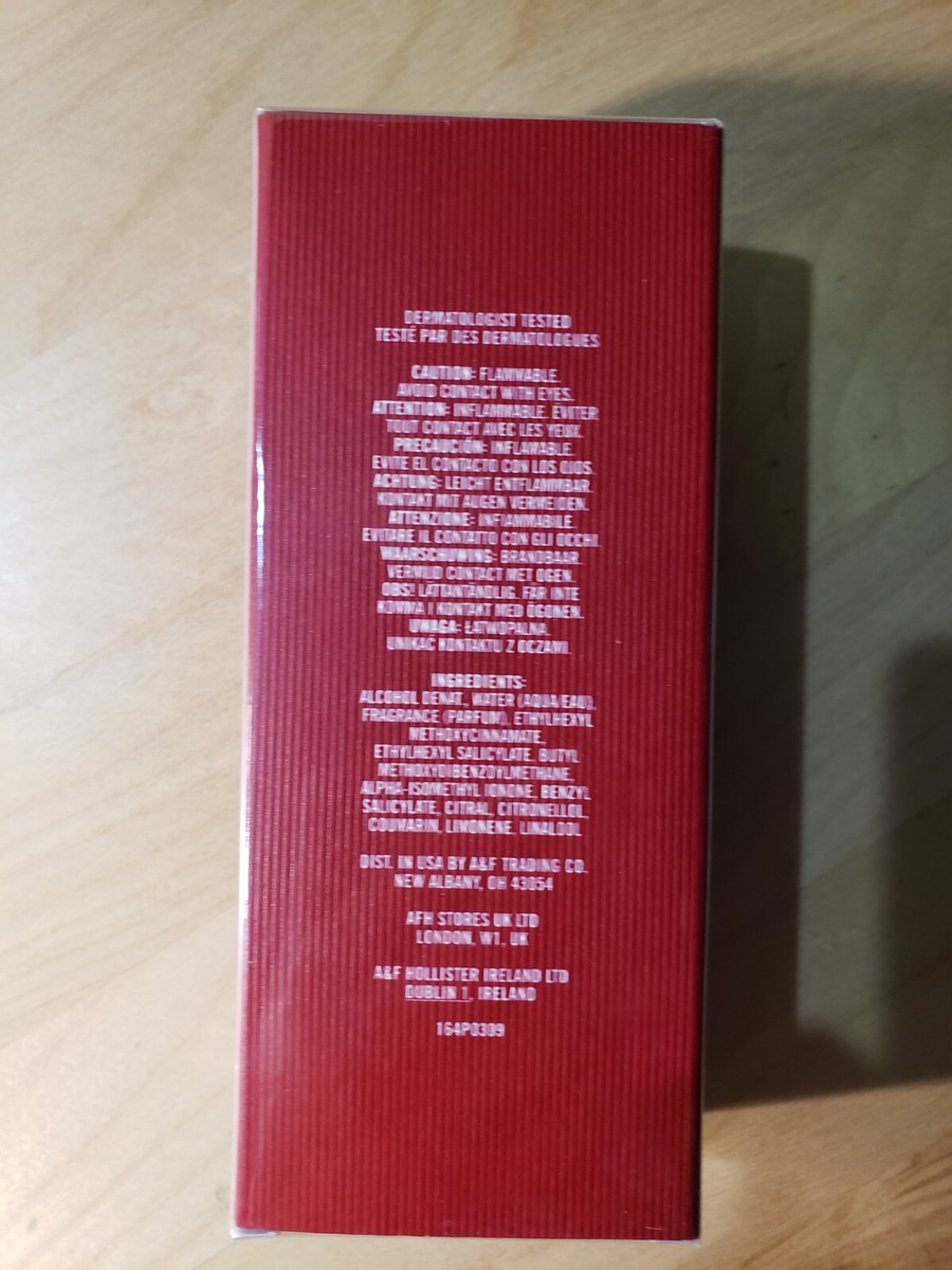 A&F FIERCE CONFIDENCE by ABERCROMBIE & FITCH 1.7 oz 50 ML COLOGNE
