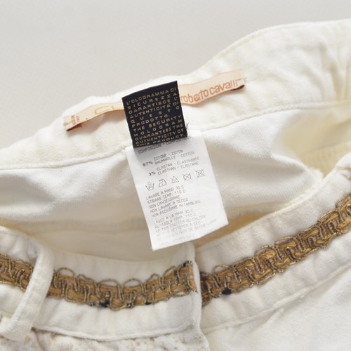 Roberto Cavalli Class Luxury Women's White Pants Trousers Size 40 Made in Italy - Picture 12 of 14